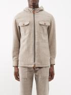 Giorgio Armani - Patch-pocket Wool Hooded Jacket - Mens - Beige