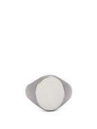 Matchesfashion.com Maison Margiela - Brushed Silver Signet Ring - Mens - Silver
