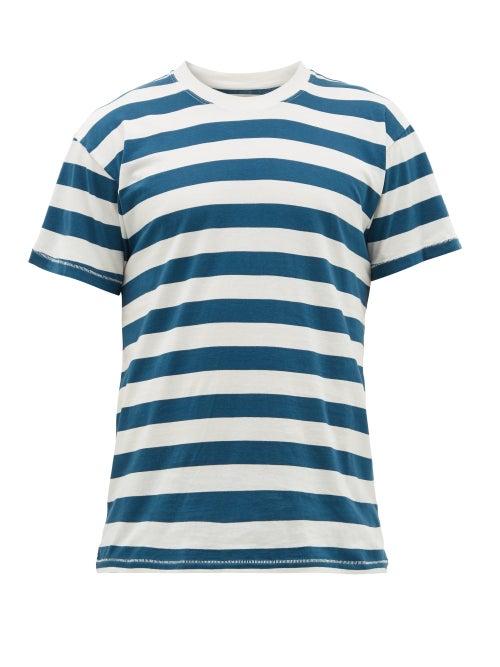 Matchesfashion.com Jeanerica Jeans & Co. - Striped Organic Cotton-jersey T-shirt - Mens - Navy White