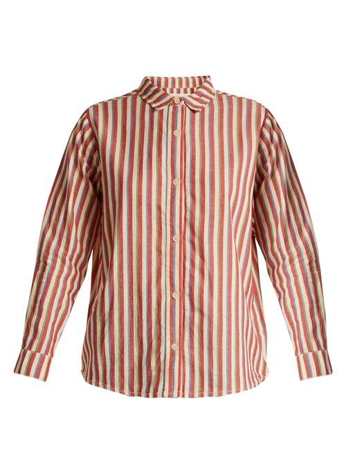 Matchesfashion.com The Great - The Campus Striped Cotton Shirt - Womens - Red White