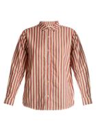 Matchesfashion.com The Great - The Campus Striped Cotton Shirt - Womens - Red White