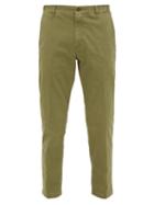 Matchesfashion.com White Sand - Stretch Cotton Slim Leg Chino Trousers - Mens - Khaki