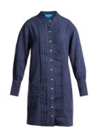 M.i.h Jeans Sunbeam Pleated Linen And Cotton-blend Dress