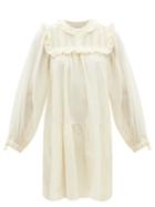 Ladies Rtw Sea - Adrienne Ruffled Cotton-poplin Mini Dress - Womens - Beige