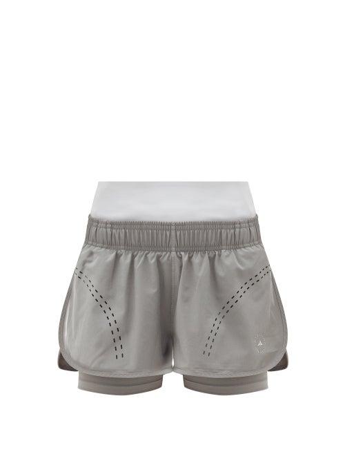 Matchesfashion.com Adidas By Stella Mccartney - Truepurpose Stretch-jersey Running Shorts - Womens - Grey