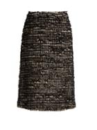 Matchesfashion.com Simone Rocha - Textured Tweed Skirt - Womens - Black White
