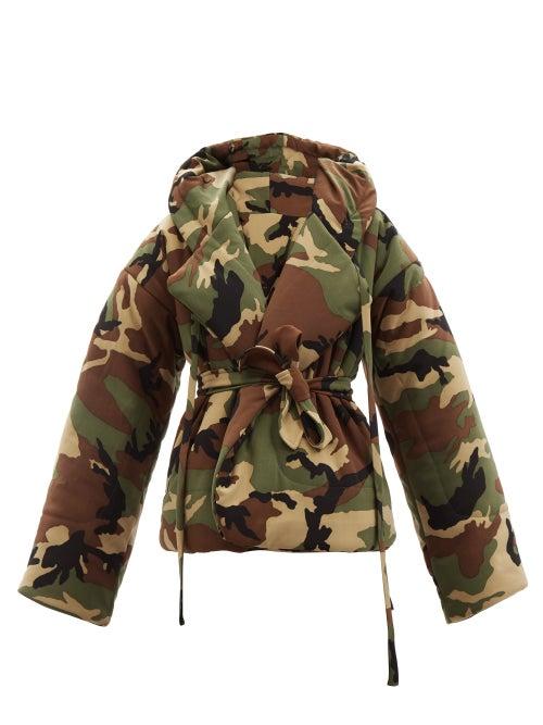 Norma Kamali - Sleeping Bag Camouflage-print Padded Coat - Womens - Camouflage