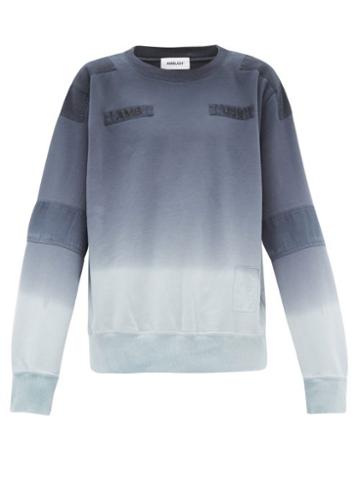 Matchesfashion.com Ambush - Gradient Cotton-jersey Sweatshirt - Mens - Blue