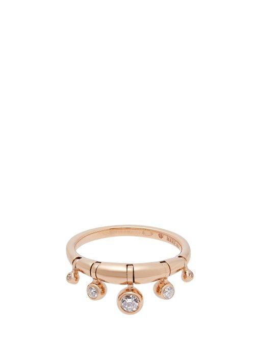 Matchesfashion.com Marie Mas - Diamond, Amethyst, Topaz & Pink Gold Ring - Womens - Multi