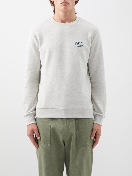 A.p.c. - Rider Organic-cotton Jersey Sweatshirt - Mens - Grey