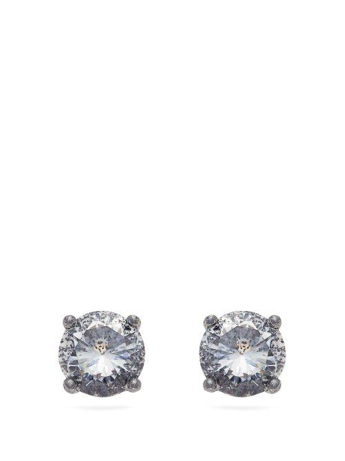 Matchesfashion.com Bottega Veneta - Cubic Zirconia Silver Earrings - Womens - Silver