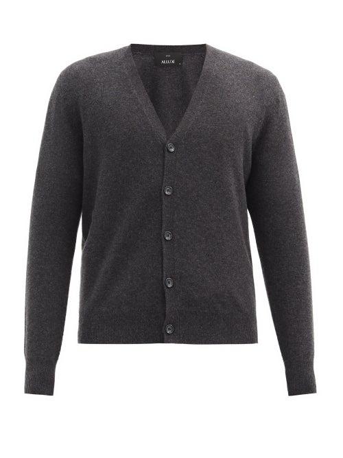 Matchesfashion.com Allude - Cashmere Cardigan - Mens - Dark Grey