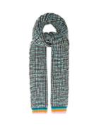 Missoni - Striped Wool-blend Scarf - Womens - Blue Multi