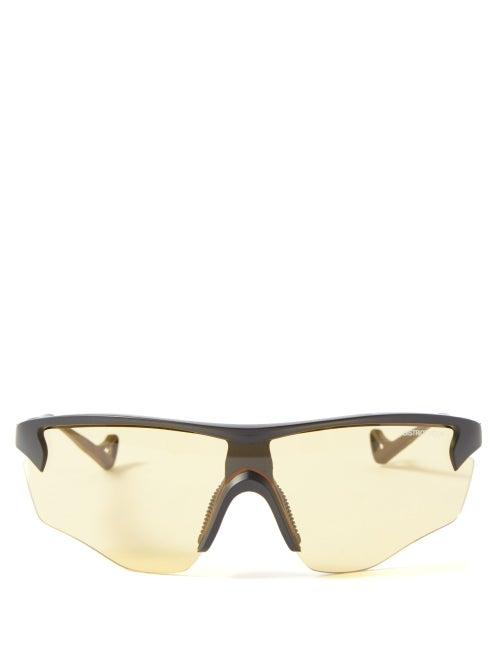 District Vision - Junya Racer Rectangular Nylon Sunglasses - Mens - Yellow