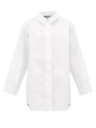 Matchesfashion.com Jacquemus - Loya Curved Hem Cotton Shirt - Womens - White