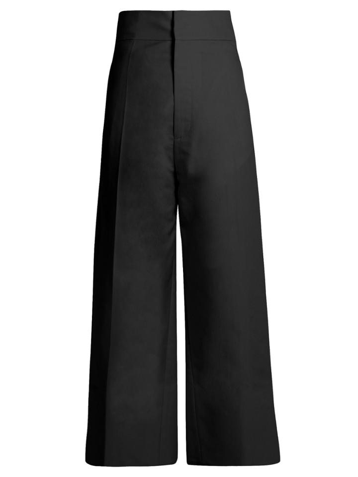 Jacquemus High-rise Wide-leg Wool Cropped Trousers