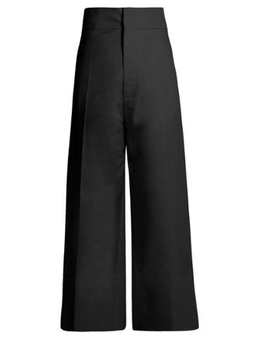 Jacquemus High-rise Wide-leg Wool Cropped Trousers