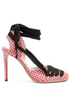 Altuzarra D'orsay Gingham Canvas Pumps