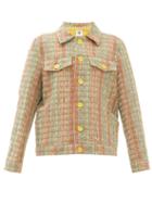 Matchesfashion.com M Missoni - Boxy Upcycled Checked Jacquard Jacket - Womens - Khaki Multi
