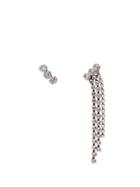 Matchesfashion.com Isabel Marant - Strass Crystal Embellished Stud & Tassel Earrings - Womens - Silver