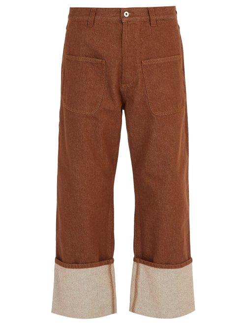 Matchesfashion.com Loewe - Patch Pocket Turn Up Jeans - Mens - Brown