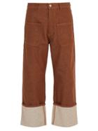 Matchesfashion.com Loewe - Patch Pocket Turn Up Jeans - Mens - Brown