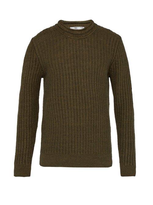 Matchesfashion.com Inis Mein - Linen And Silk Blend Sweater - Mens - Green