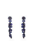 Matchesfashion.com Simone Rocha - Crystal-embellished Drop Earrings - Womens - Navy