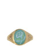 Jacquie Aiche Diamond, Agate & Yellow-gold Ring