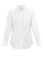 Matchesfashion.com Thom Browne - Tri Colour Placket Cotton Oxford Shirt - Mens - White