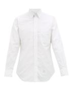 Matchesfashion.com Thom Browne - Tri Colour Placket Cotton Oxford Shirt - Mens - White