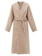 Matchesfashion.com Kassl Editions - V-neck Wrapped Felted-wool Blend Coat - Womens - Beige