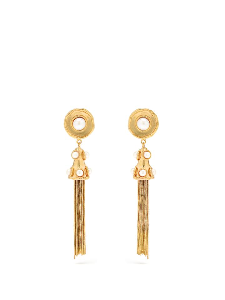 Sylvia Toledano Pompom Gold-plated Clip-on Earrings