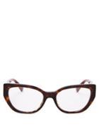 Matchesfashion.com Valentino - Rockstud Round Acetate Glasses - Womens - Tortoiseshell