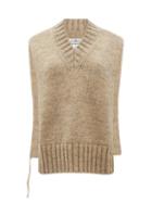 Ladies Rtw Maison Margiela - Four-stitches Sleeveless Sweater - Womens - Beige
