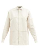 Matchesfashion.com Jacquemus - Carro Panelled Cotton-blend Shirt - Womens - Light Beige