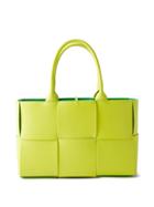 Bottega Veneta - Arco Small Intrecciato-leather Tote Bag - Womens - Light Green