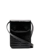 Matchesfashion.com Maison Margiela - Crocodile Embossed Leather Cross Body Bag - Mens - Black
