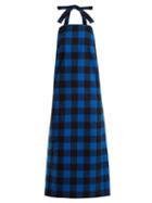 Matchesfashion.com Vetements - Checked Flannel Apron Dress - Womens - Black Blue