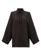 Matchesfashion.com Etro - Girasole Tasselled-tie Silk Blouse - Womens - Black