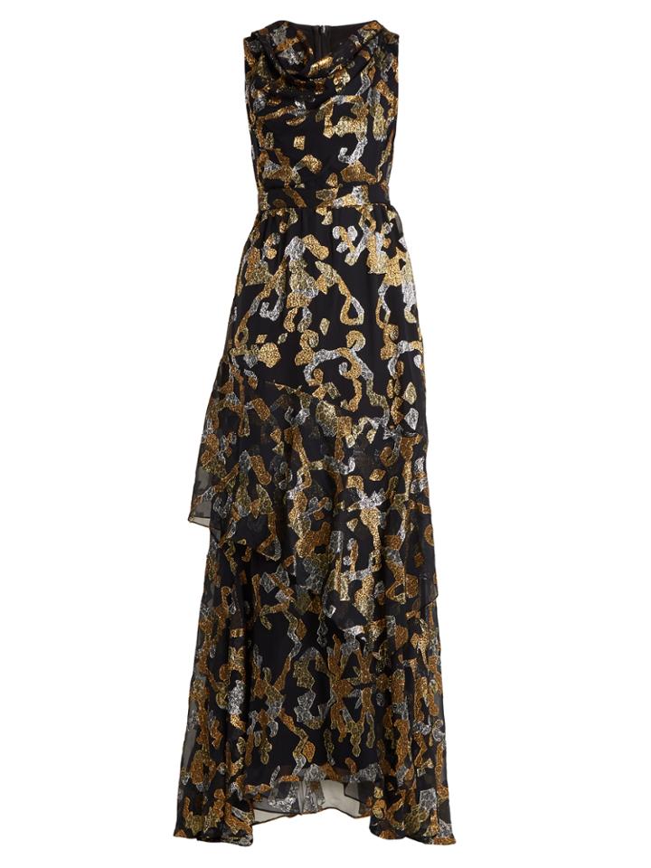 Peter Pilotto Asymmetric Fil Coup Silk-blend Dress
