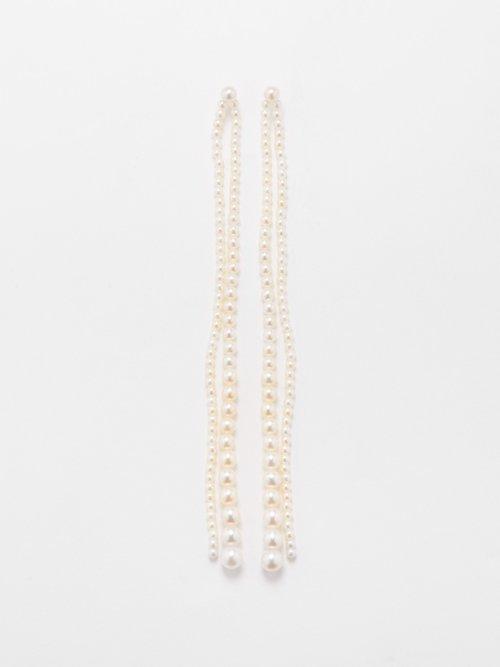 Sophie Bille Brahe - Promenade De Perles Pearl & 14kt Gold Earrings - Womens - Pearl