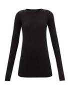 Rick Owens - Ribbed-jersey Long-sleeved T-shirt - Womens - Black
