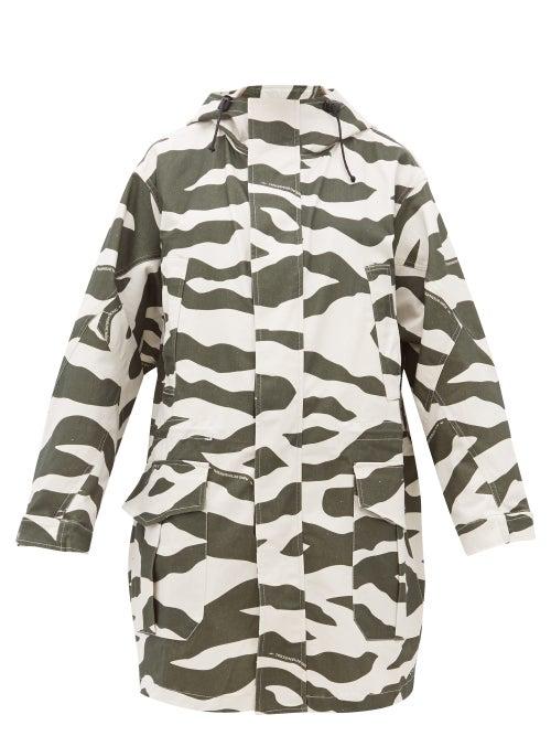 Matchesfashion.com Phipps - Camouflage Print Cotton Blend Coat - Womens - White Multi