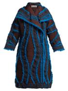 Matchesfashion.com Issey Miyake - Eagle Pleated Coat - Womens - Blue Multi