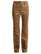 Chloé Straight-leg Python-print Leather Trousers