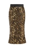 Matchesfashion.com Dolce & Gabbana - Leopard Print Sequinned High Rise Pencil Skirt - Womens - Leopard