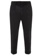 Ami - Double-pleated Cropped Trousers - Mens - Black