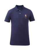Polo Ralph Lauren - Bear-embroidered Cotton-blend Jersey Polo Shirt - Mens - Navy