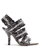 Paciotti By Midnight Crystal-embellished Satin Sandals